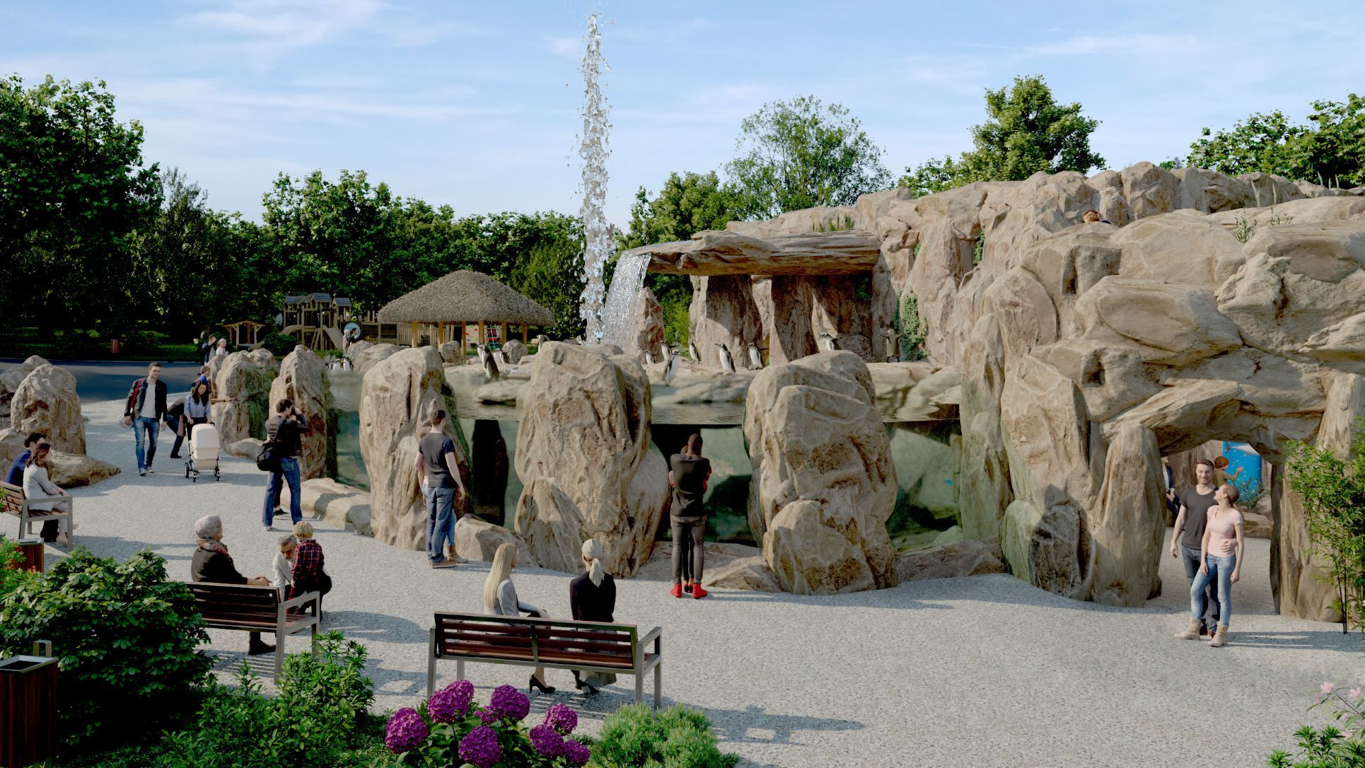 V ostravské zoo začala stavba nové expozice pro tučňáky