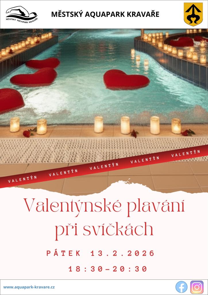 Valentýnské plavání při svíčkách photo